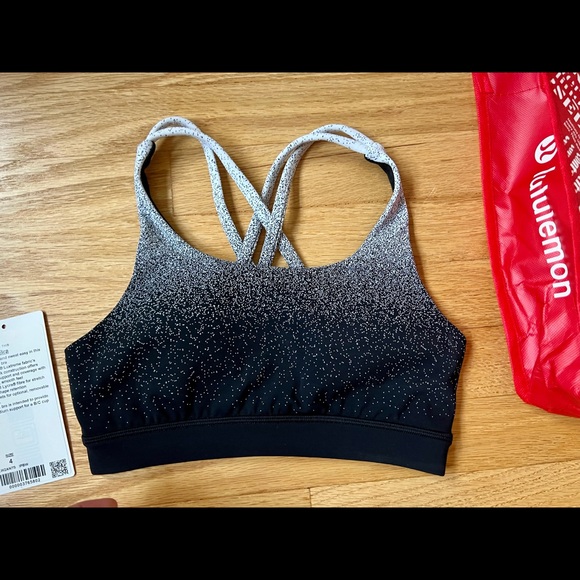 New Lululemon Energy Bra- rare speckled ombré - size 4 - Picture 9 of 10